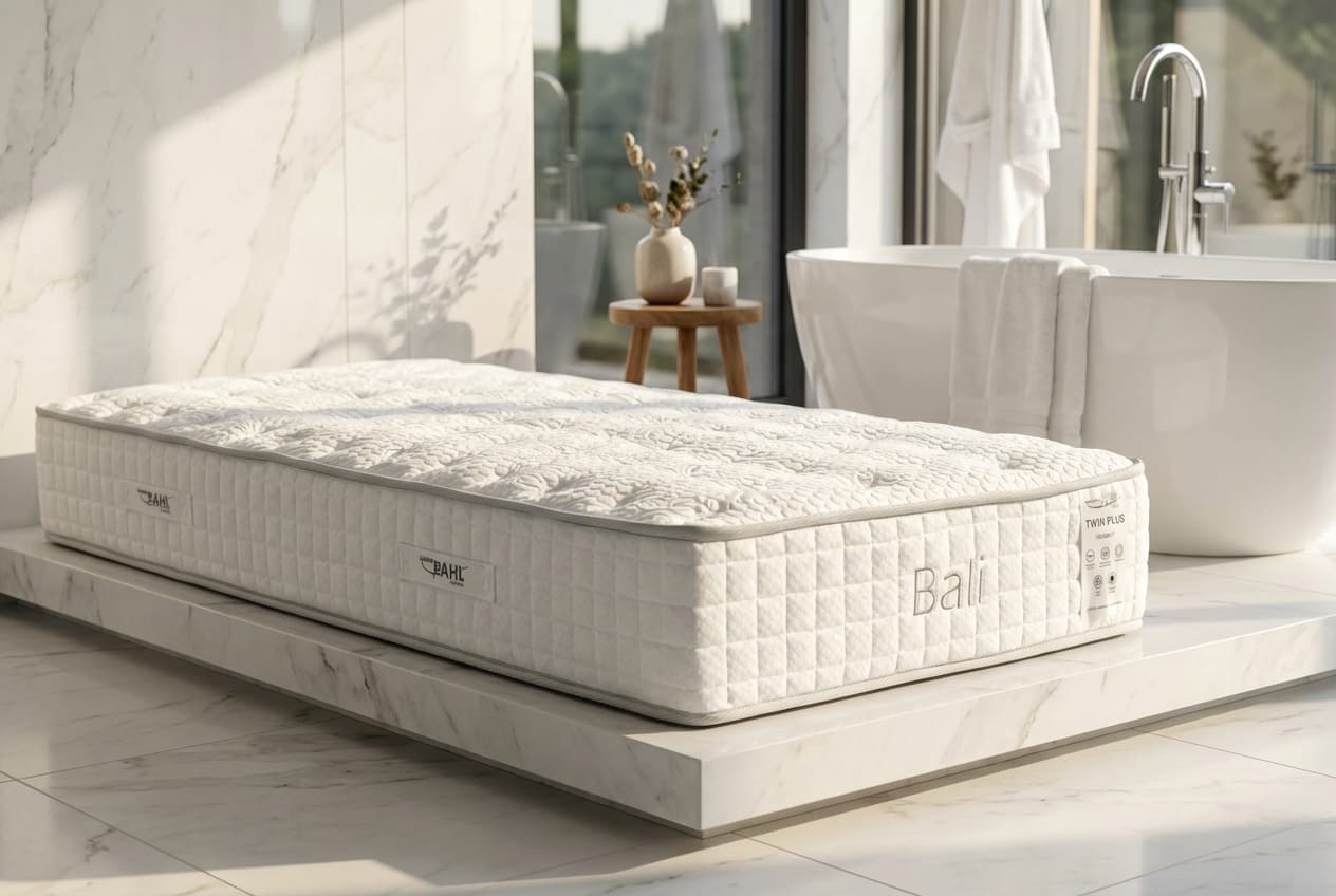 BaliH2/Twin Taschenfederkern-Matratze – BaliH2/Twin Taschenfederkern-Matratze mit 800 Federn, Härtegrad 2 – modern hotel bathro...