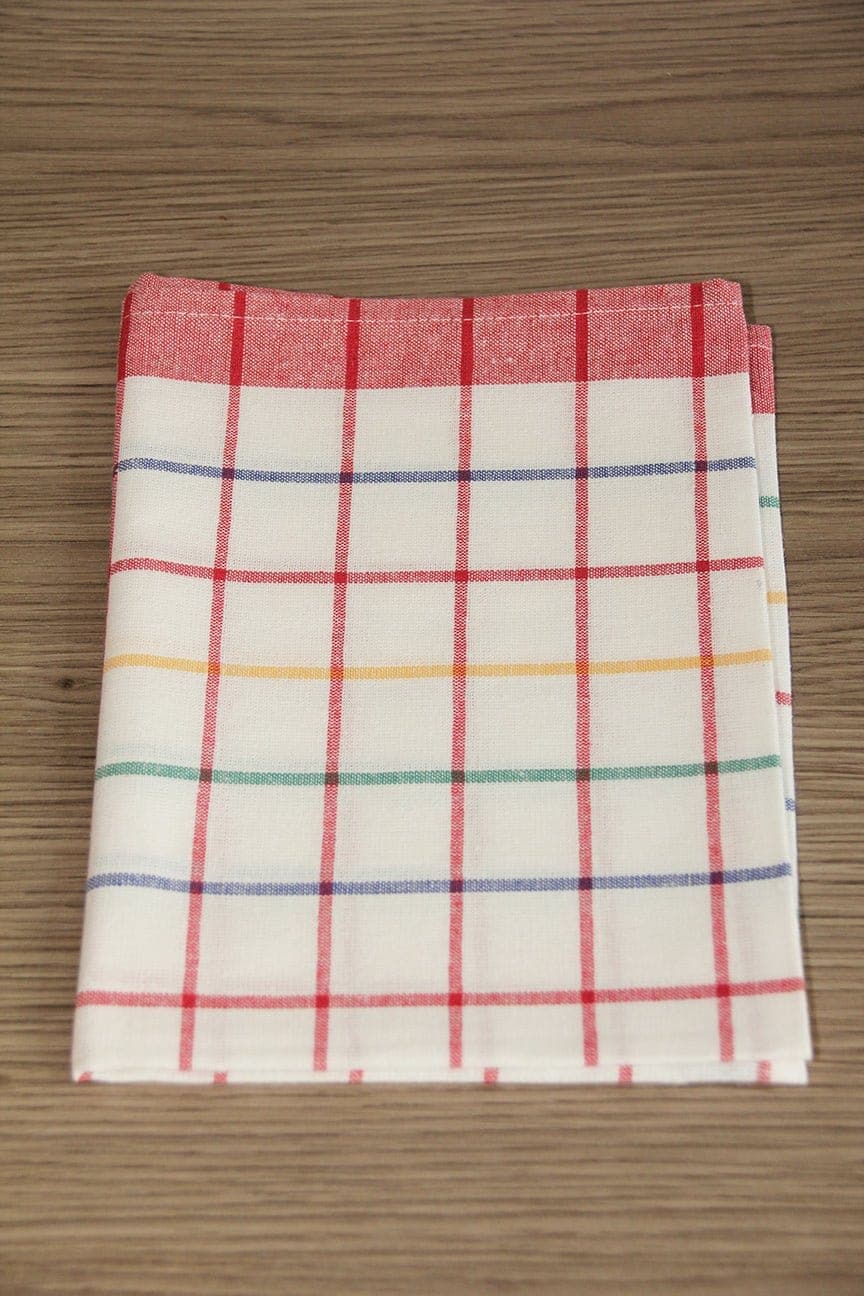 5-teiliges Geschirrtuch Set Paris/Lisa in roter Farbe