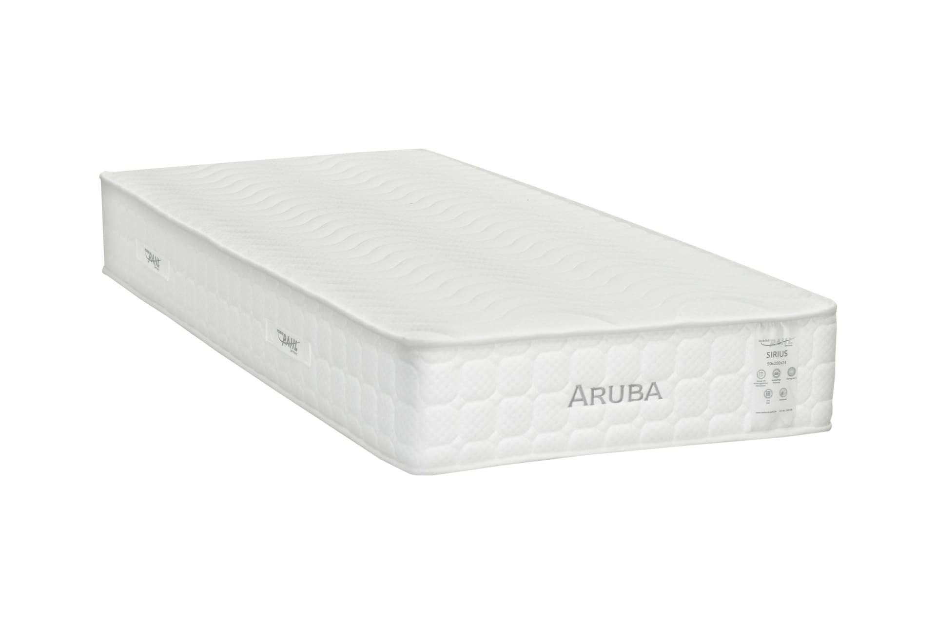 Matratze – Aruba / Sirius – weiss, – 90 x 200 x 24 cm