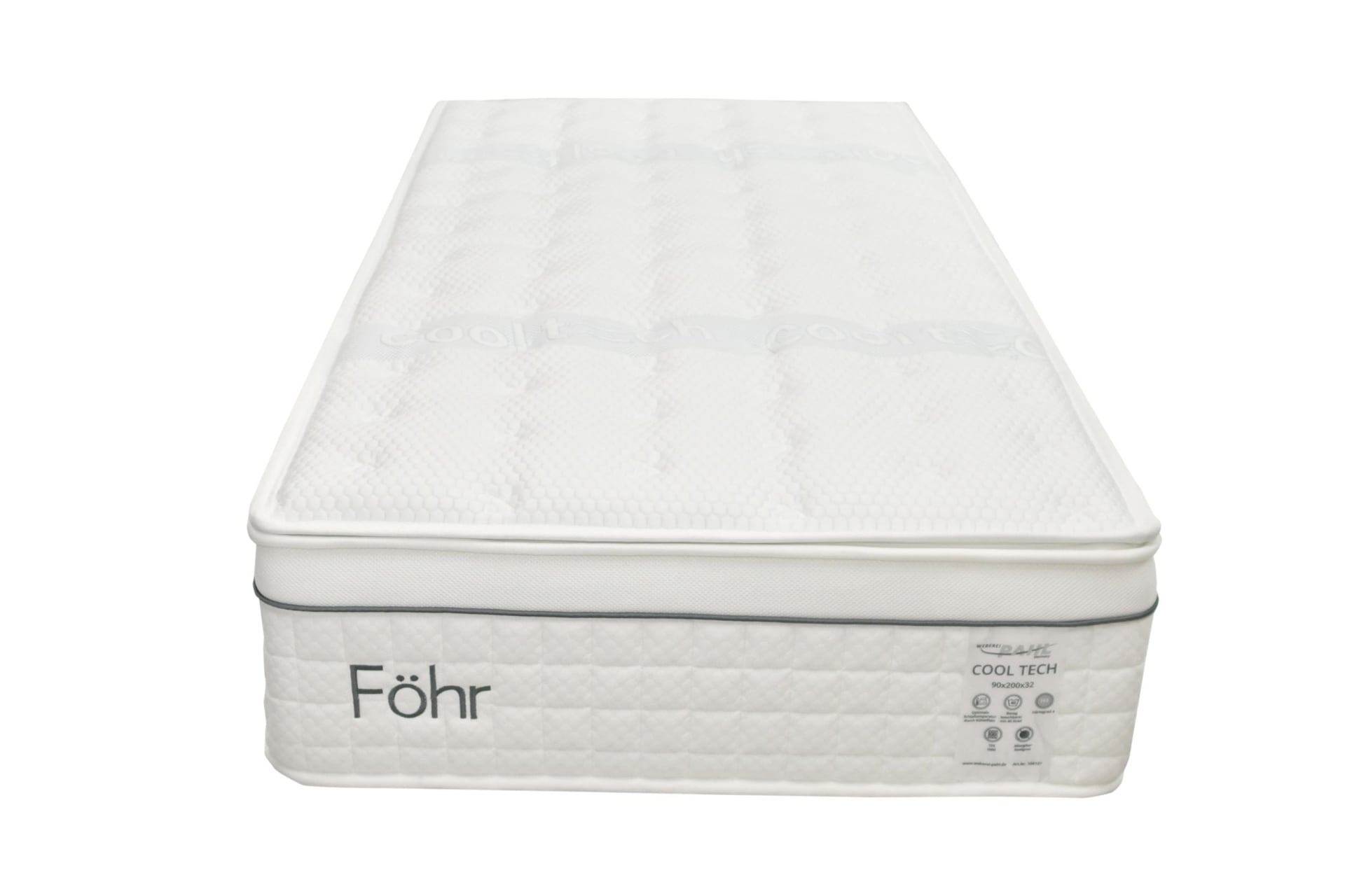 Matratze – Föhr / Cooltech – weiss, – 100 x 200 x 32 cm